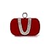 Imagen de CORIOS Bolsa de Noche para Mujer Diamantes de Imitación Clutch Terciopelo Bolsa de Noche Bolsos Bandolera Bolso de Boda Elegante Bolso de Hombro para Fiesta de Graduación Boda Banquete Rojo