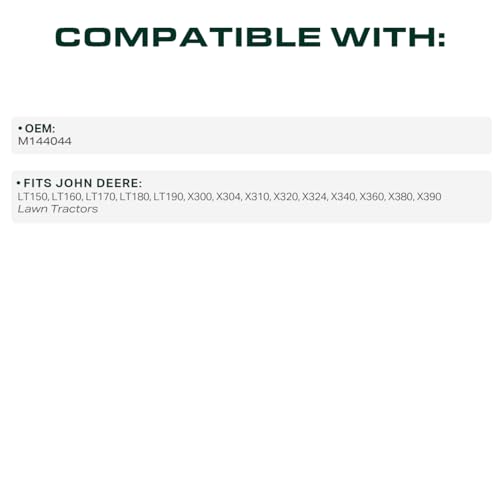 Image of UDC Parts M144044 Drive Belt Replacement for John Deere X300 LT160 LT180 LT150 X320 LT190 X304 X380 X390 LT170 X310 X324 X340 X360 / 91.02 inches /Aramid Cord