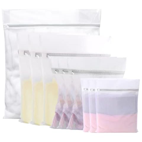 BillyBath Wäschenetze Wäschebeutel Wäschesack für die Waschmaschine 10 Stück Haltbarer Netz-Wäschenetz mit Reißverschluss für Blusen, BHs, Strumpfwaren, Unterwäsche, Dessous und Babykleidung Cover