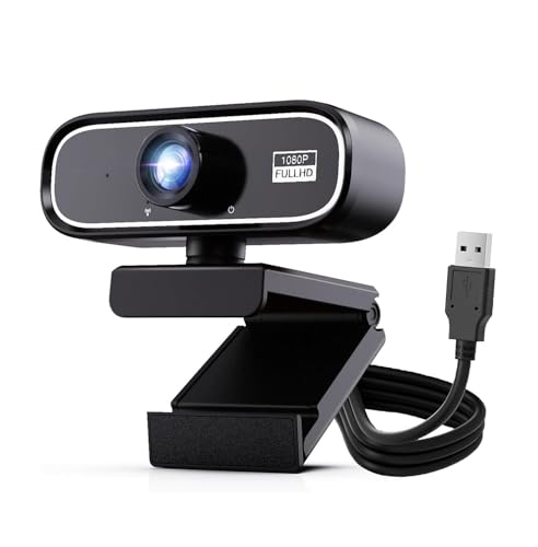 Image of 1080p 60FPS Webcam Full HD with Autofocus 2.1MP Built-in Dual Digital Mic Tripod Ready Plug & Play USB Web Camera for PC Laptop Video Calls 60 FPS Cam Streaming YouTube Night Vision