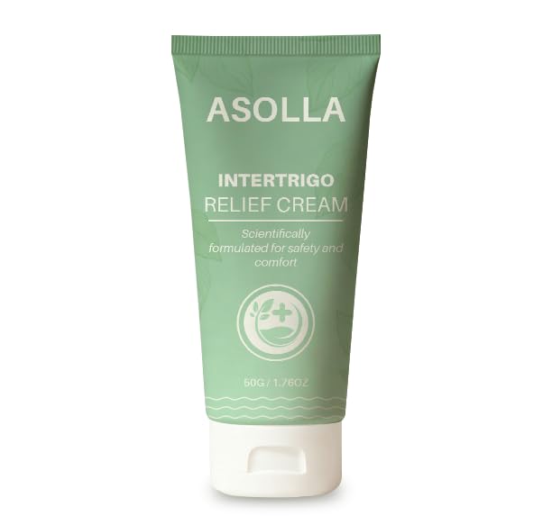 asolla Intertrigo Skin Care Cream Anti-Chafing Barrier Cream for Skin Folds Moisture Control & Friction Protection Fast-Drying Non-Greasy Formula