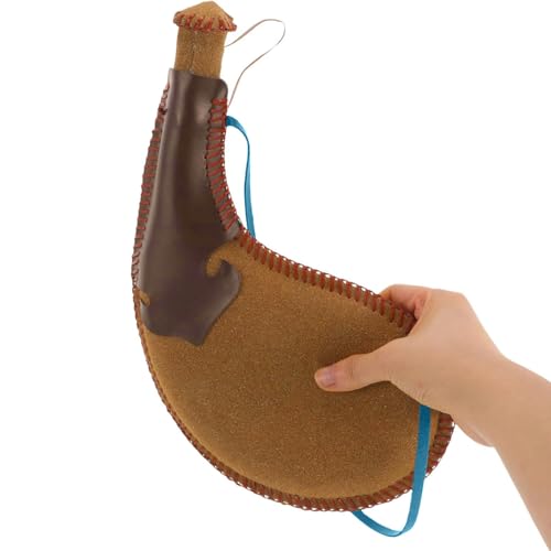 Antica Busta Per Vino - 11,81 Pollici Vintage In Pelle PU, Caraffa Artigianale Tradizionale Resistente All'usura, Design Di Bottiglia In Ceramica In Stile Antico | Accessorio Da Viaggio Per Eventi All