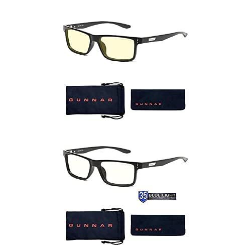 GUNNAR - Blue Light Reading Glasses - Vertex, Onyx, Amber and Clear Bundle, 1.5