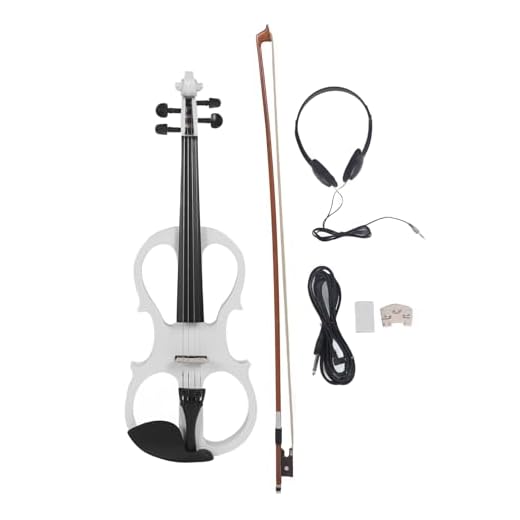 Conjunto de Violino Elétrico, Kit de Violino Elétrico Silencioso de Tamanho Completo para Iniciantes Com Acessórios de ébano, Violino Metálico de Madeira Maciça, para Estudantes