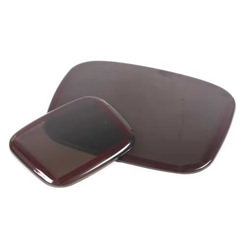 Image of Front and Rear Emblem Cover Trim Compatible with 2015-2022 Honda Pilot Front Emblem Cover Rear Tailgate Emblem Cover Smoked Logo Cover