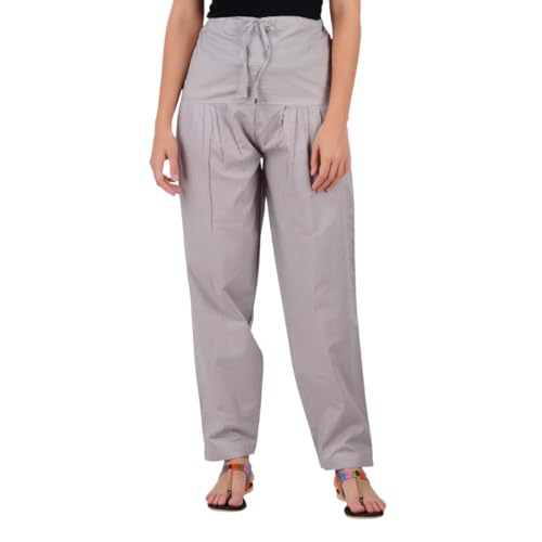 Image of Happy Bunny Salwar Pant - Modern Style Pure Cotton for Women - Ethnic Semi Patiala Trouser - Office,Home - All Day Comfort Wear with Drawstring