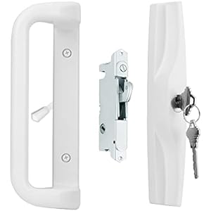 House Guard Patio Door Lock and Handle Set with Key, Choices That Add a Unique Signature to Your Patio Glass Door Lock,Suitable for a Variety of Replacement Sliding Patio Doors Handle(Beige