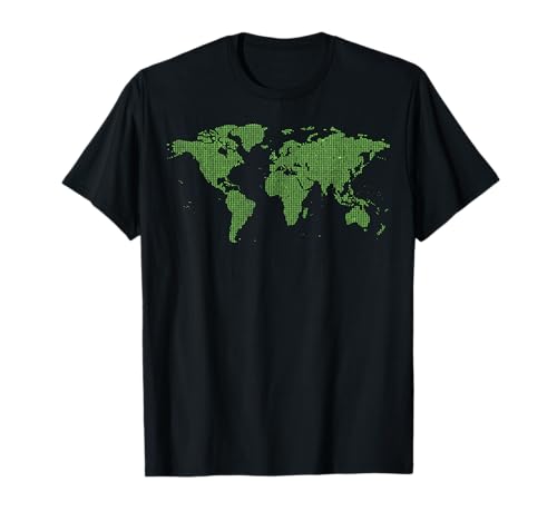 Binary World Computer Coding Programmer Digital Art T-Shirt
