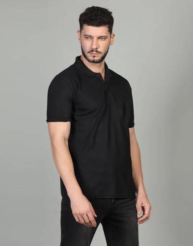 Image of INKKR Men's Polo Neck Half Sleeve Solid T-Shirts