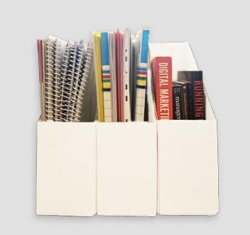 LET'S PAC - File Holder | Office Corrugated Cardboard Rack Stand - Countertop Desktop Magazine Holder Shelves | Desk File Organizer, Set Of 10, Material - CARDBOARD