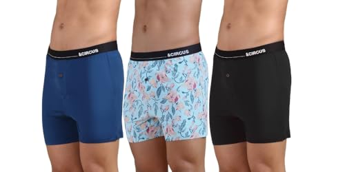 Image of &Circus Men's Puresoft Beechwood Modal Boxers | Ultra Soft Elastane Stretch Mens Breathable Boxer Innerwear Men