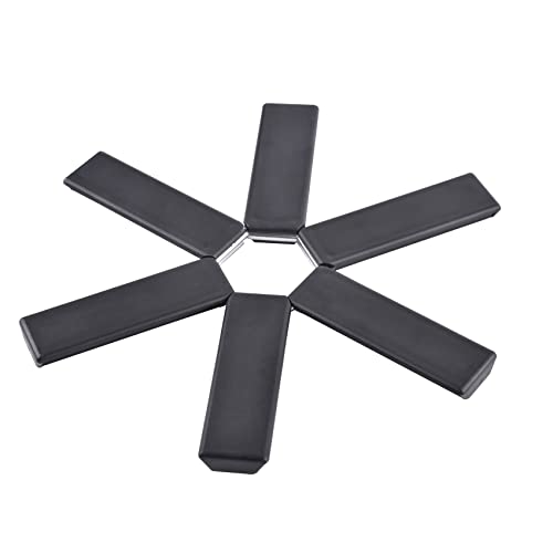 Jiayaus Dessous de plat isolant thermique pliable, antidérapant, isolant thermique, pour la cuisine, les plats chauds de la maison, les restaurants, les gadgets de dîner en plein air Noir 21x18x1 Cover