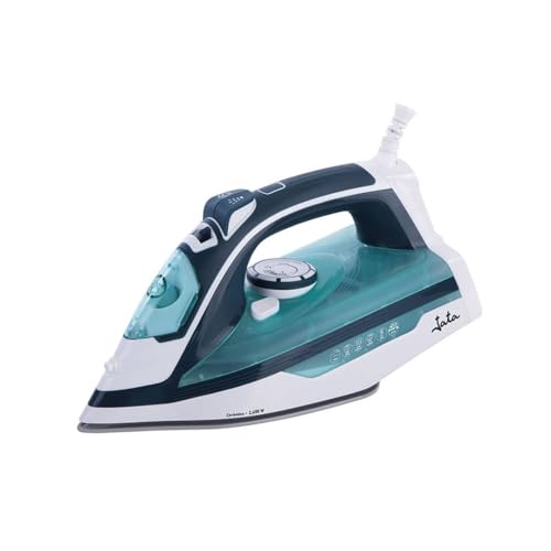 Jata PL598C - Plancha de vapor regulable con suela cerámica y 2600 W de potencia. Con sistema de autolimpieza, antigoteo y antical permanente. Golpe de vapor de 190 g. Depósito de 350 ml.