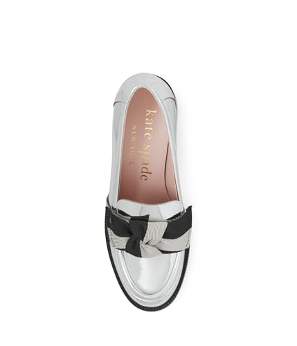 kate spade new york Women's Metallic Leandra Loafer Pumps, Silver, 72
