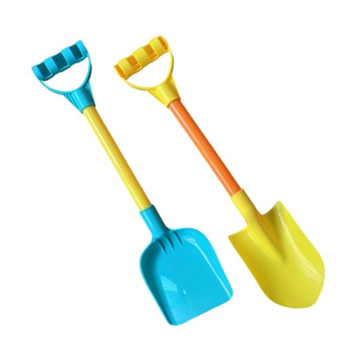 2 Stücke Sandkasten Spielzeug für Kinder Kleinkinder Strandschaufeln Sandkasten Gartenspielzeug Spielstabil Sandspielzeug Gelb und Blaue Schaufeln 38cm