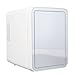 Lodówka do Napojów, Dozownik do Małych Napojów, Przenośna Kompaktowa Lodówka o Pojemności 4 Litrów, Lodówka do Makijażu z Lustrem i Lampkami LED do Podróży, Biura, Pielęgnacji Skóry(EU)
