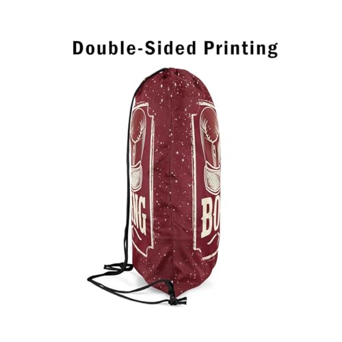 Erosebridal Boxing String Backpack Boxing Gloves Foldable Drawstring Backpack Starry Sky Drawstring Bags Fight Sports Theme Draw String Back Bag,13X15.74