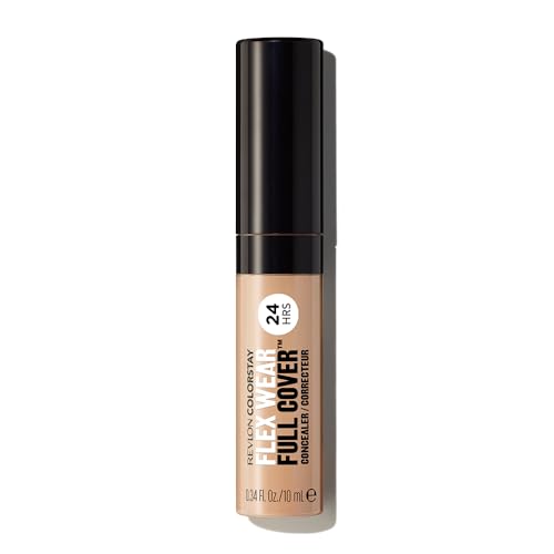 REVLON ColorStay Flex Wear Full Cover Corrector de 100% cobertura de larga duración con ácido hialurónico y vitamina E tono Medium, 10ml