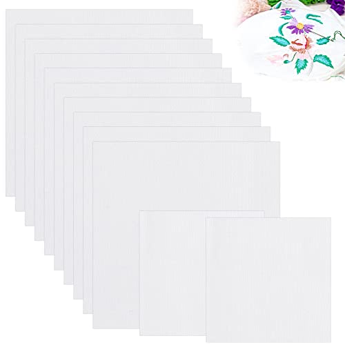 5 Feuilles Toile Maille Plastique 33x50cm - Pour Sacs DIY, Tricot, Crochet - Grille 3mm - Blanche Et Durable