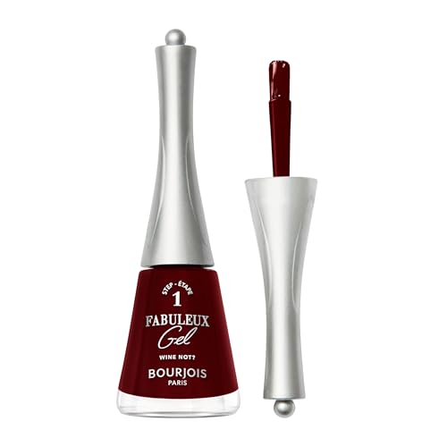 Bourjois Vernis à ongles Fabuleux Gel, 410, Wine Not, vernis à ongles à effet gel, texture Jellygloss et fini brillant longue durée, formule vegan, résultats professionnels à la maison, 9 ml