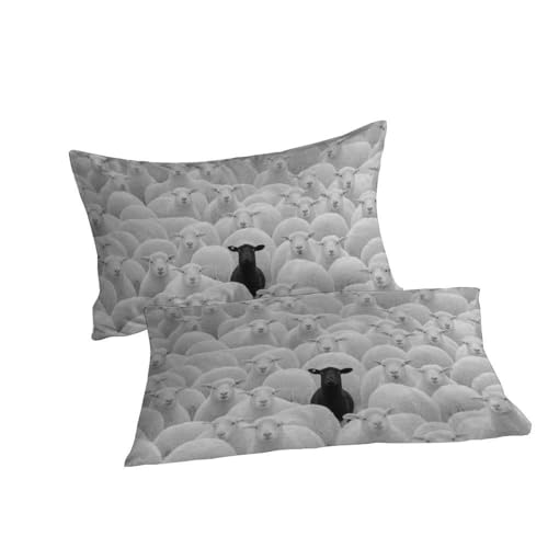 Parure housse de couette chèvre king size en microfibre de qualité supérieure - 7