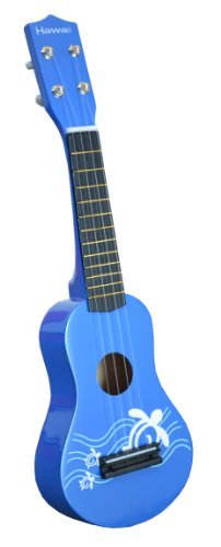 Hawaiian Theme Ukulele - Blue Uke Toy for Kids & DirectlyCheap(TM) Translucent Blue