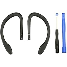 For PowerBeats 3 Ear Hook Loop Clip Silicone Replacement Repair Part Left and Right Fit Dre Power Beats 3 Wireless Headset Headphone + Tool Black
