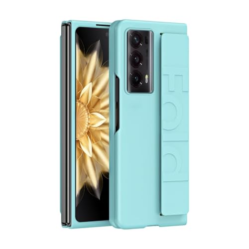 Coque Honor Magic V2 RSR Étui à Rabat Vert en PC Rigide et Dragonne Silicone