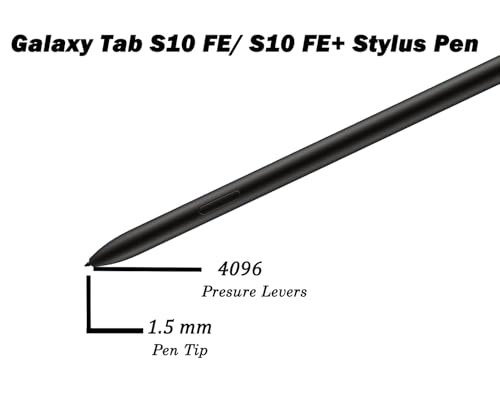 Image of Galaxy Tab S10 FE / S10 FE+ S Pen for Samsung Galaxy Tab S10 FE / S10 FE+ Stylus Pen Replacement + Free Tips Galaxy Tab S10 Fe Pen for Samsung Galaxy Tab S10 FE / S10 FE+ / S10 FE Plus Stylus S Pen(Black)