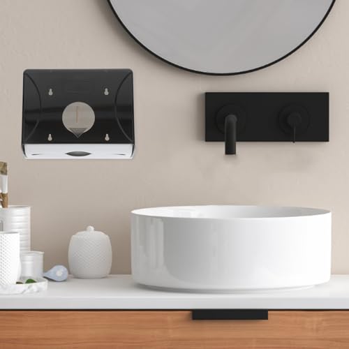 Distributeur de serviettes compatible avec différents types de rouleaux noir - 6