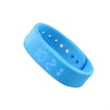 Orologio con sveglia silenziosa a vibrazione con monitoraggio del sonno e contapassi, cinturino fitness impermeabile per obiettivi di salute, cinturino in silicone blu con ricarica USB per uso