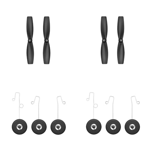 HAWK'S Work Propellers & Wheels for RC Plane 822P (2 Pairs)