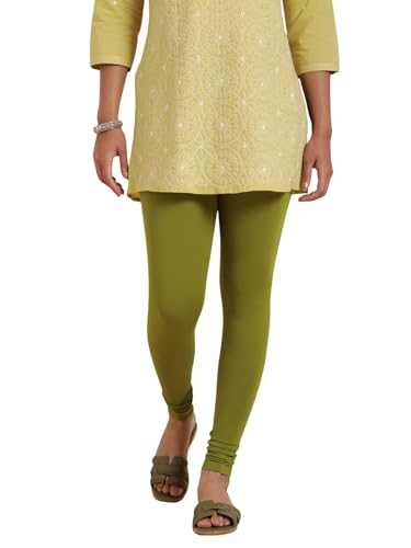 Image of TWIN BIRDS Tailored Cut and Classic Fit Super Stretchable Elastane Fabric Churidar Leggings for Women