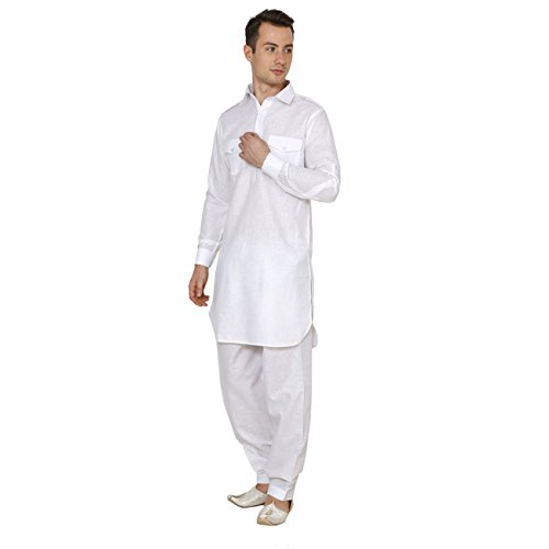 Traje de lino para hombre de estilo Kurta Royal Ethnic de corte regular color beige 2