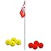 Izzo Golf Bocce Golf Game Chipping Training Aid - Bocce Golf Game to Help You Practice Your Golf Swing,Red/Yellow