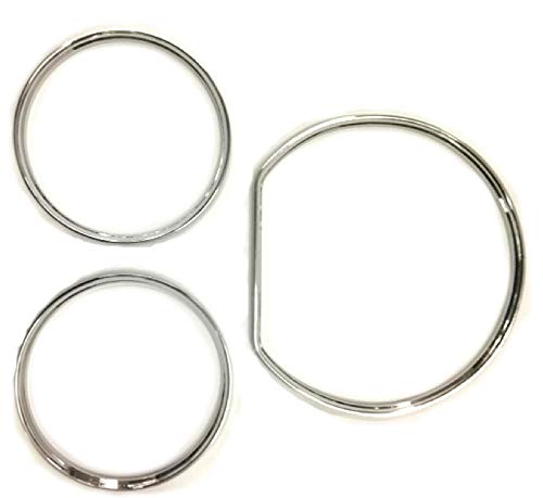 Xtremewarez Chrome Dashboard Gauge Ring Set for Mercedes Benz W210 E Class 00-02 / W202 00-02