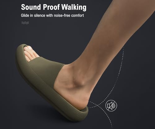 Image of Kraasa Cloudfoam Pillow Slippers for Men Non Slip Quick Drying Shower Slides Bathroom Sandals | Ultra Cushion | Thick Sole