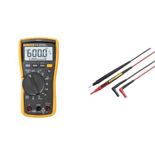 Fluke 117 Digital Multimeter LCD, 6000 counts CAT III 600 V & TL175 TwistGuard Test Leads