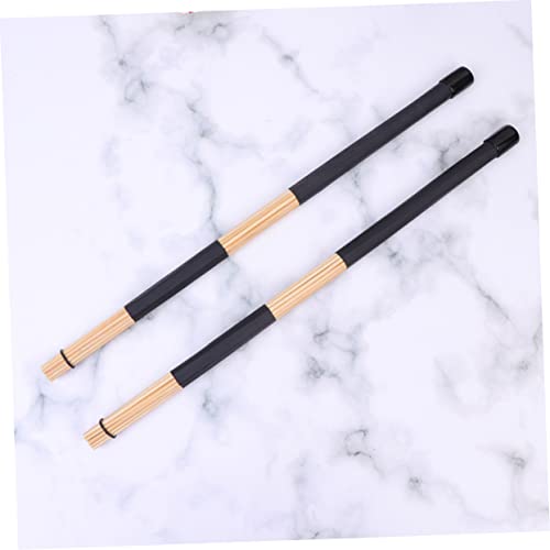 Juego de baquetas y cepillos para batería Mikinona de bambú, mallets profesionales para percusión con agarre cómodo miniatura 3