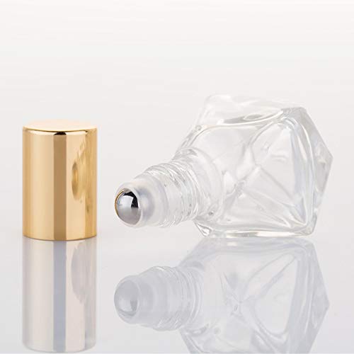 12 Pcs Glass Roller Bottles, 5ml (1/6 oz) Essential Oil Roller Bottles With Gold Cap3