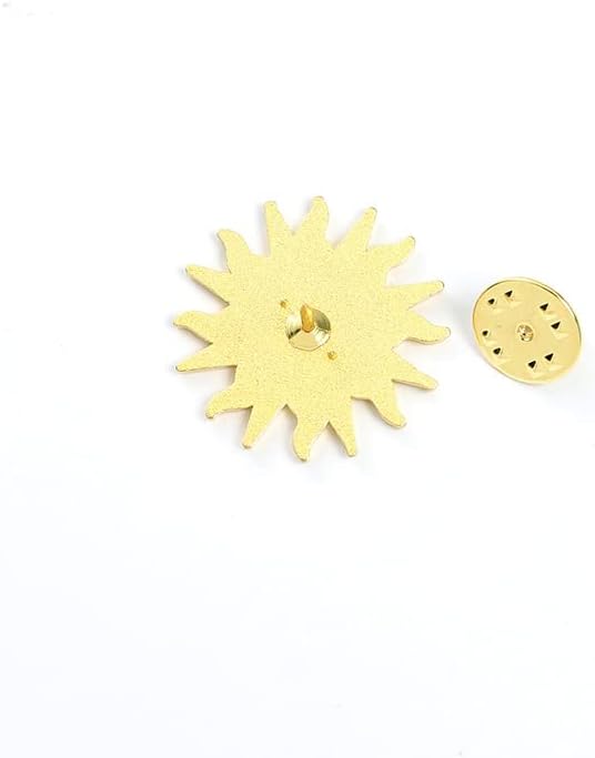 Moon Sun Face Brooch Pin Cartoon Flaming Sun Badges Enamel White Moon Black Sun Corsage for Hat Bag T-shirt Decors image 5