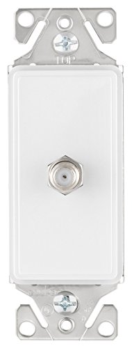 EATON Wiring 9547WS ASPIRE Decorator Communication Single Type F Coax Adapter Insert, White Satin