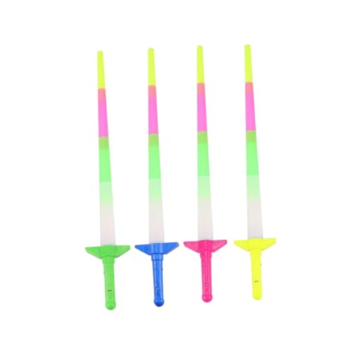 Abaodam Large Glow Sticks 4pcs Colorful Flashing Party Cheering Sticks Concert Props Bulk Set Random Color