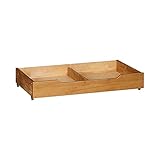 MUSEHOMEINC Solid Wood Under Bed Storage Drawer with 4-Wheels for Bedroom,Wooden Underbed Storage Organizer,Suggested for Queen and King Size Platform Bed