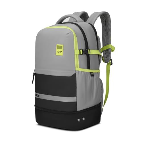 Image of Skybags Basecamp 17 Inch Compatible Laptop Backpack 40L | 3 Compartments with Quick-Access Front Pocket & Rain Cover | Tablet Sleeve & Side Bottle Pocket | Office & Travel Backpack for Men & Women