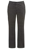 feincord hose schwarz damen feiner Cord Ulla Popken Damen große Größen Feincord-Hose grau 23 725450 12-23