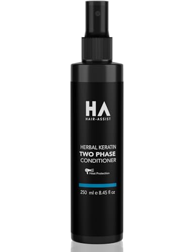 Protection contre la chaleur pour cheveux avec kératine anti-frisottis - Spray de kératine pour cheveux - Spray de protection thermique based leave in Après-shampoing (250 ml, kératine pour cheveux
