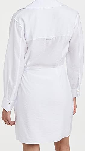 Vince Women's Wrap Shirt Dress, Optic 