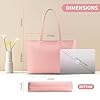 KALIDI Handbags Large Capacity Shopper Bag Tote Bag for Office Campus Daily and Travel Pink #2