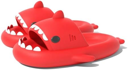 Lethargic Shark Slides for Men and Women, Cloud Fun Animal Slipper for Adult, Cozy Non-Slip Shark Sandals for Bathroom, Outdoor